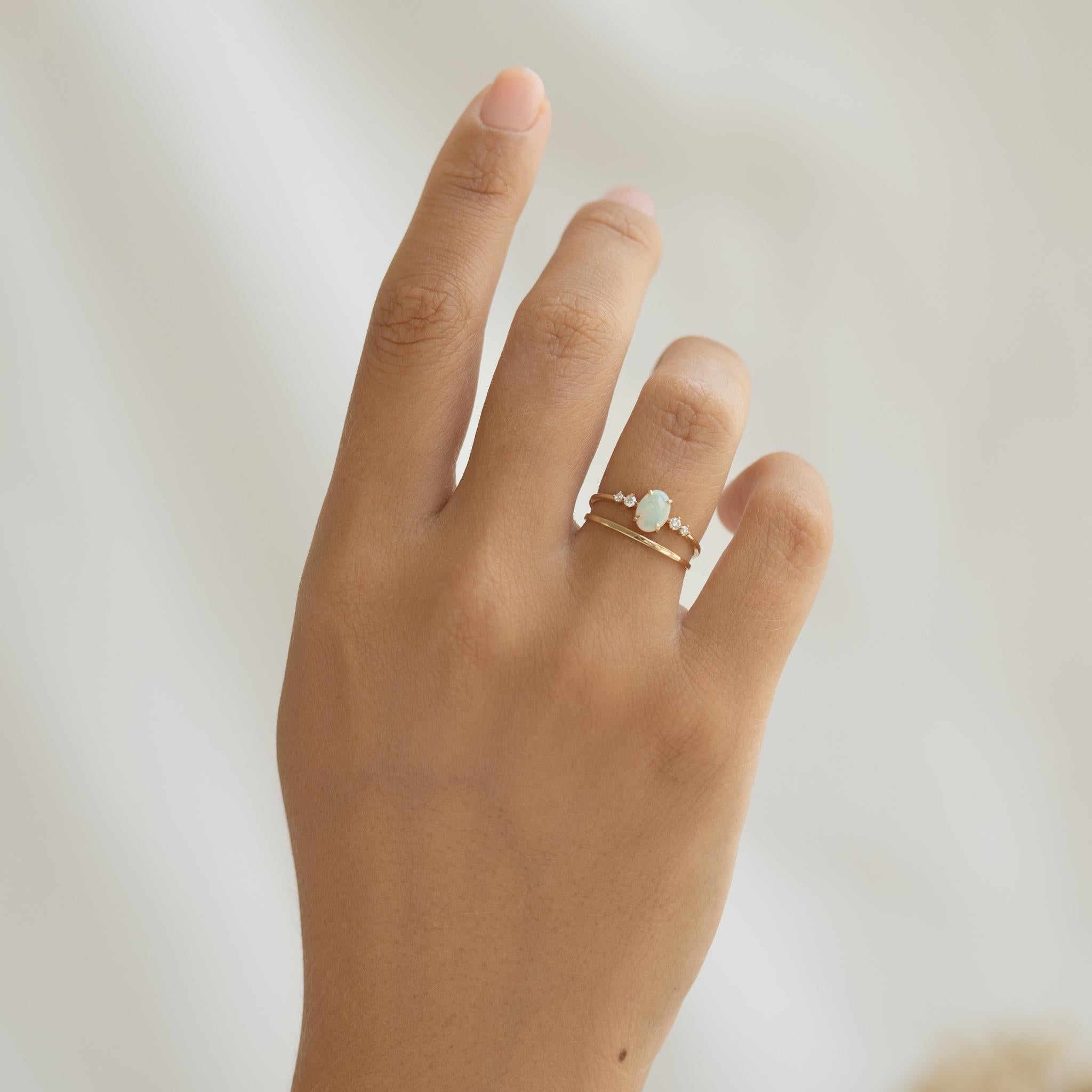 Opal and Diamond Ring - Inez