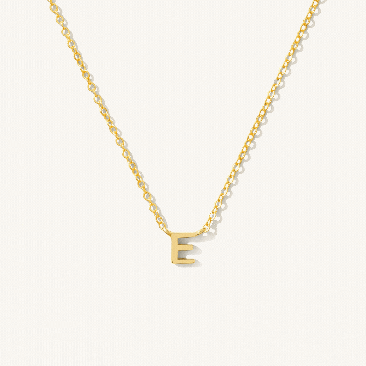 14K GOLD Tiny Initial Necklace