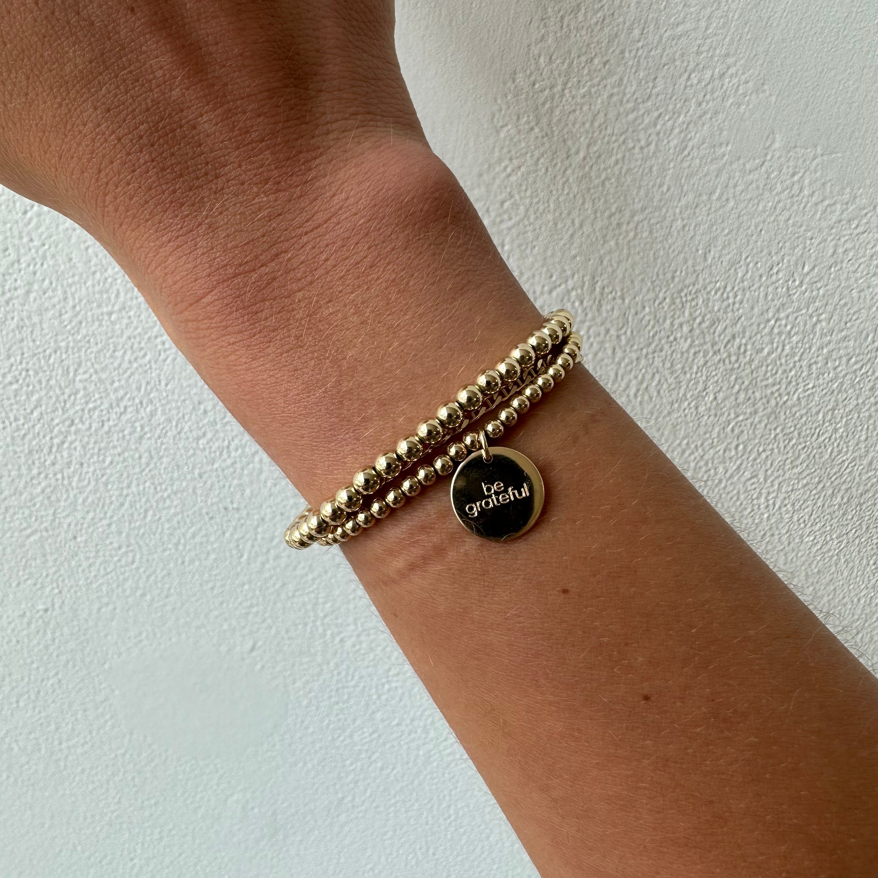 be grateful juno bracelet double stack (3+4mm)