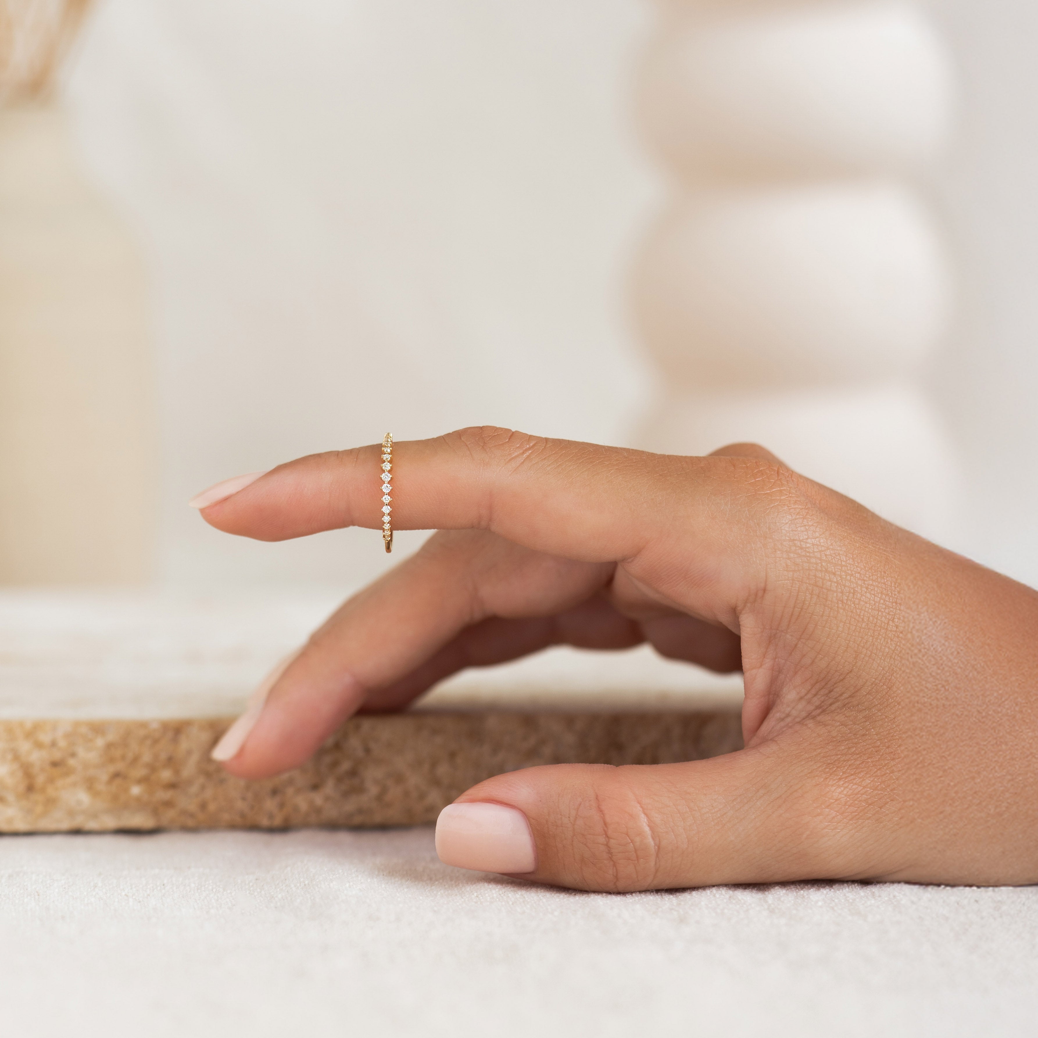 Graduated Diamond Ring 14k Gold - Ophelia