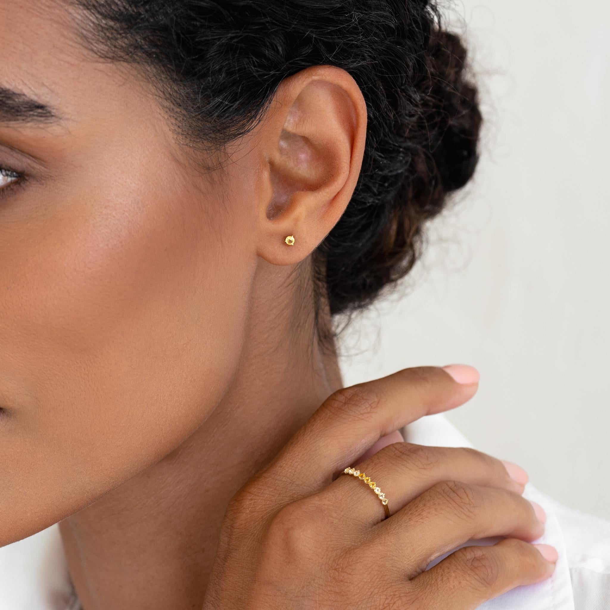 November Birthstone Ring 14k Gold - Ombre Citrine