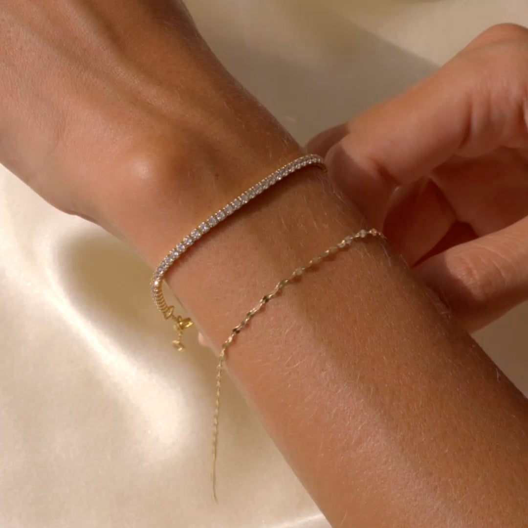 14k Gold Petal Chain Bracelet  - Florence
