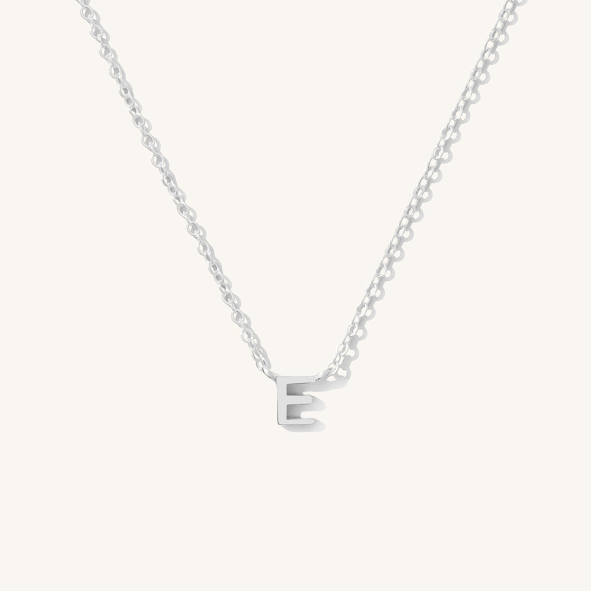 14K GOLD Tiny Initial Necklace