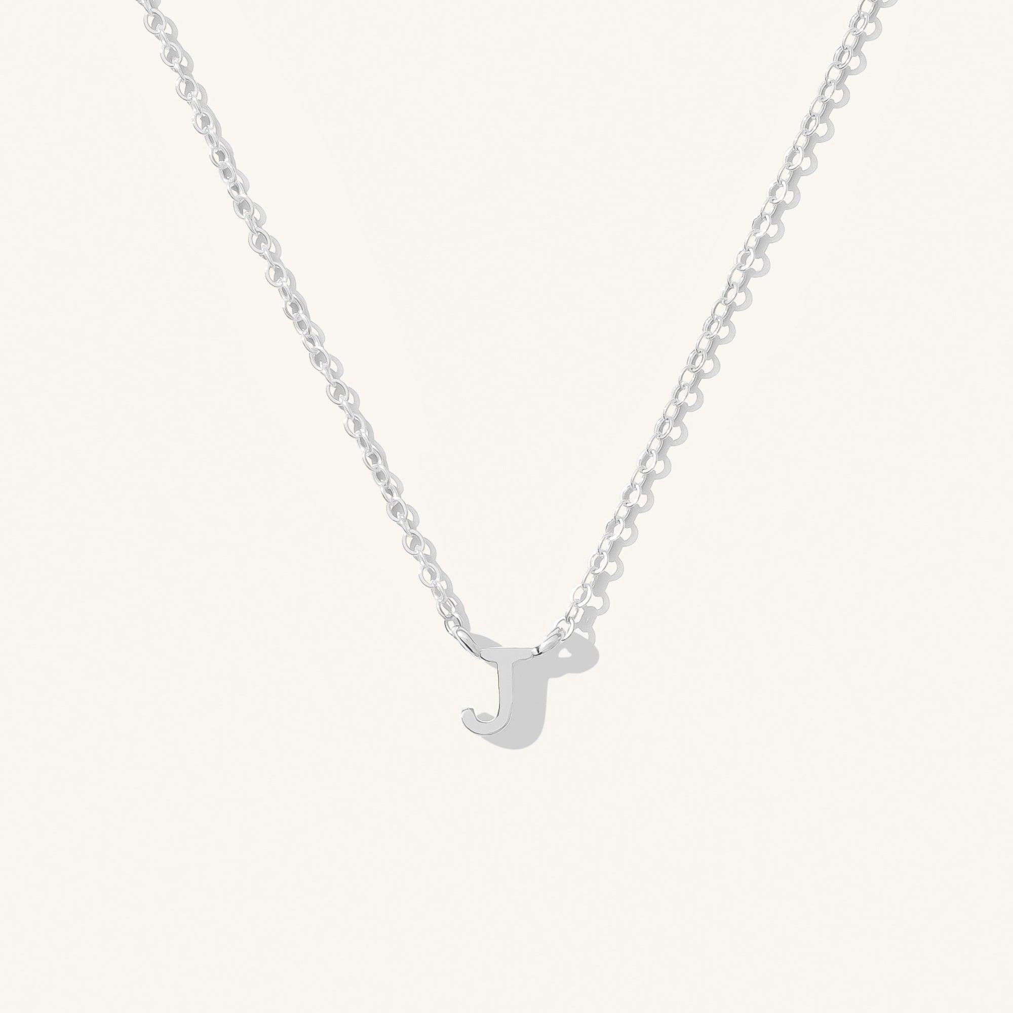 14K GOLD Tiny Initial Necklace