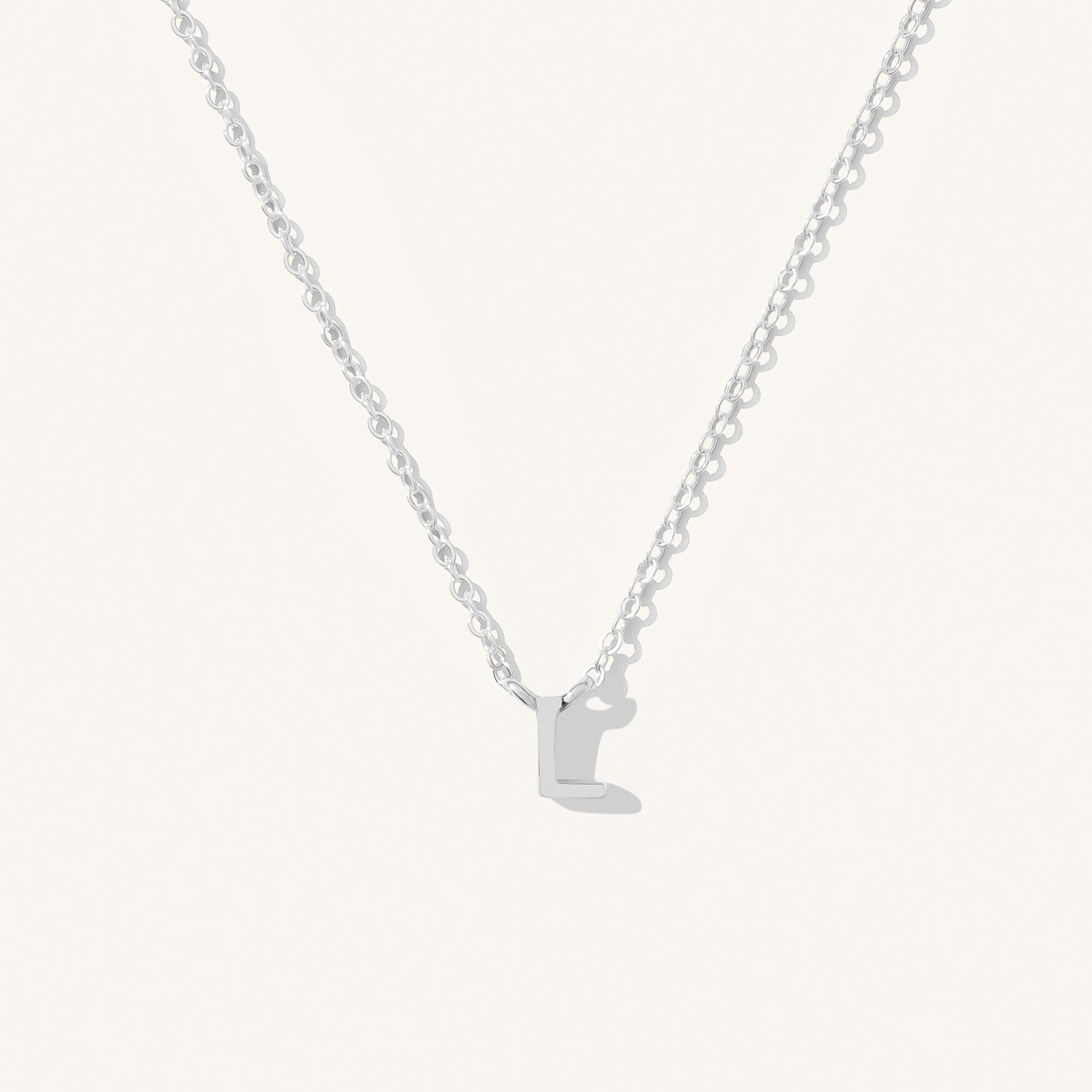14K GOLD Tiny Initial Necklace