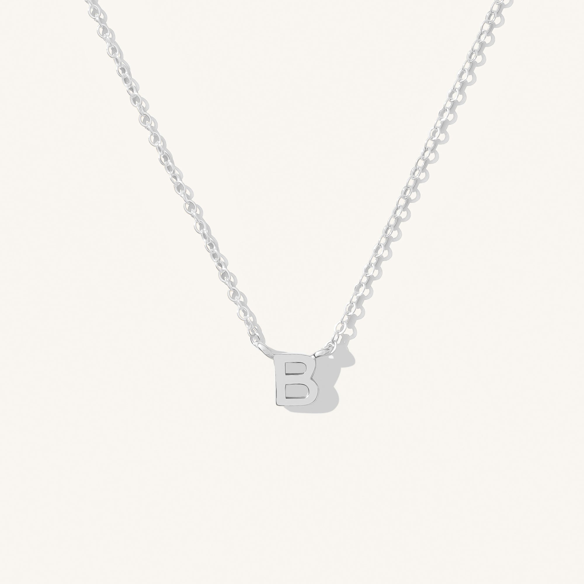 14K GOLD Tiny Initial Necklace