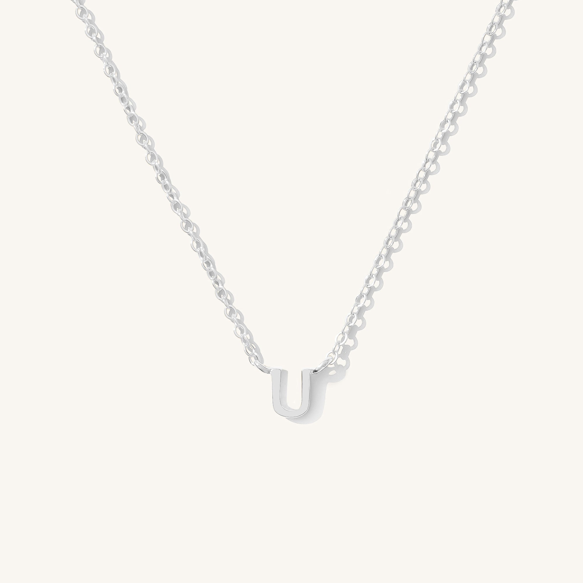 14K GOLD Tiny Initial Necklace