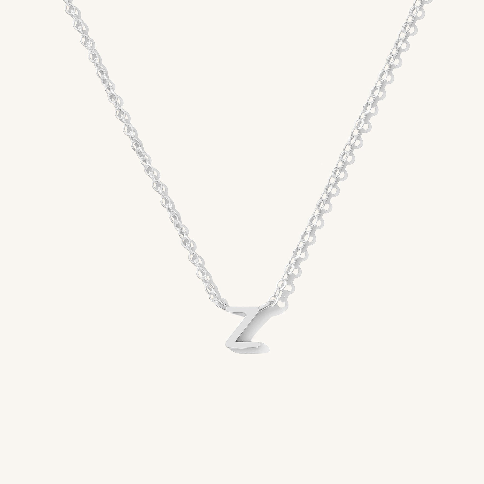 14K GOLD Tiny Initial Necklace