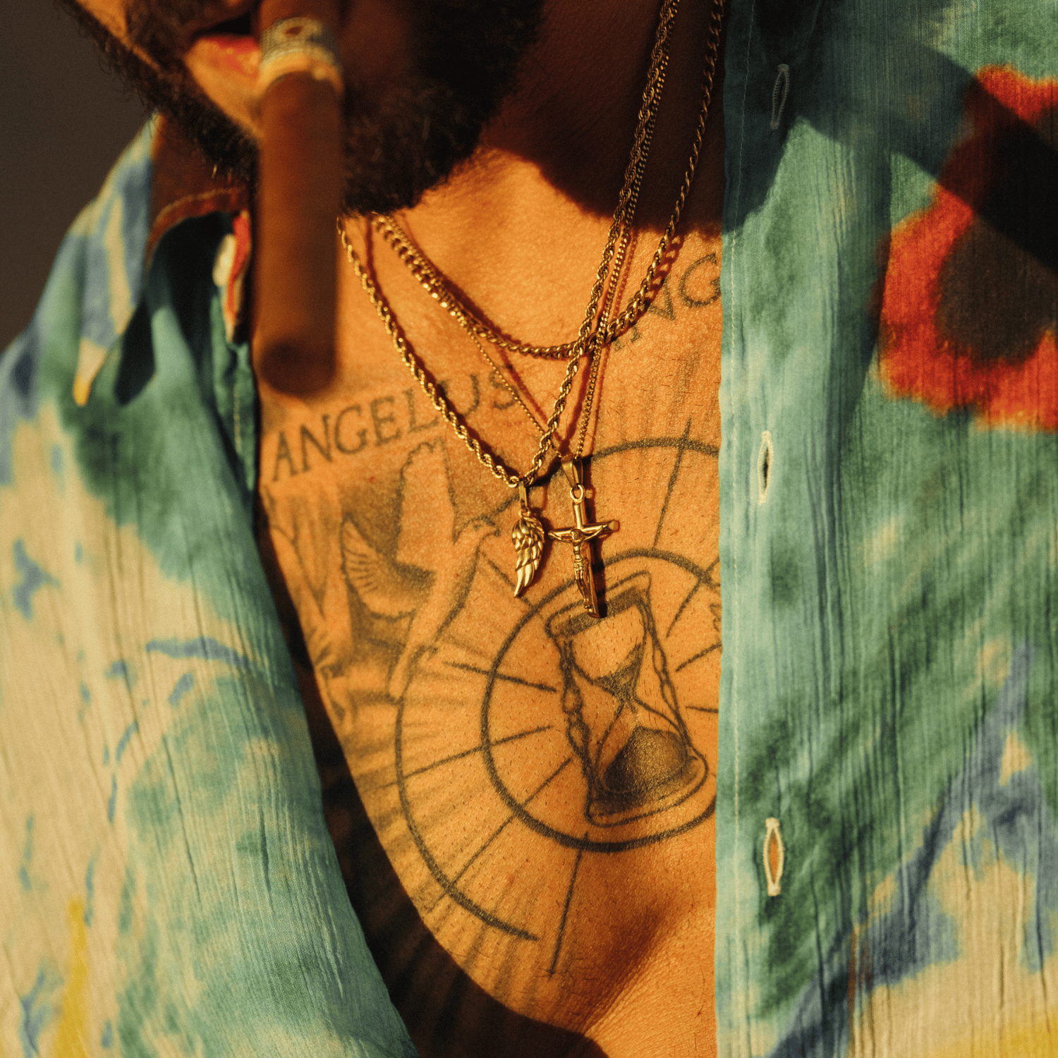 14K Gold Wing Pendant Necklace